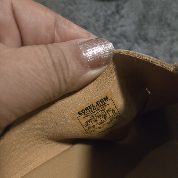 Sorel Women's Brown and White Platform Slides - Picture 8 of 8